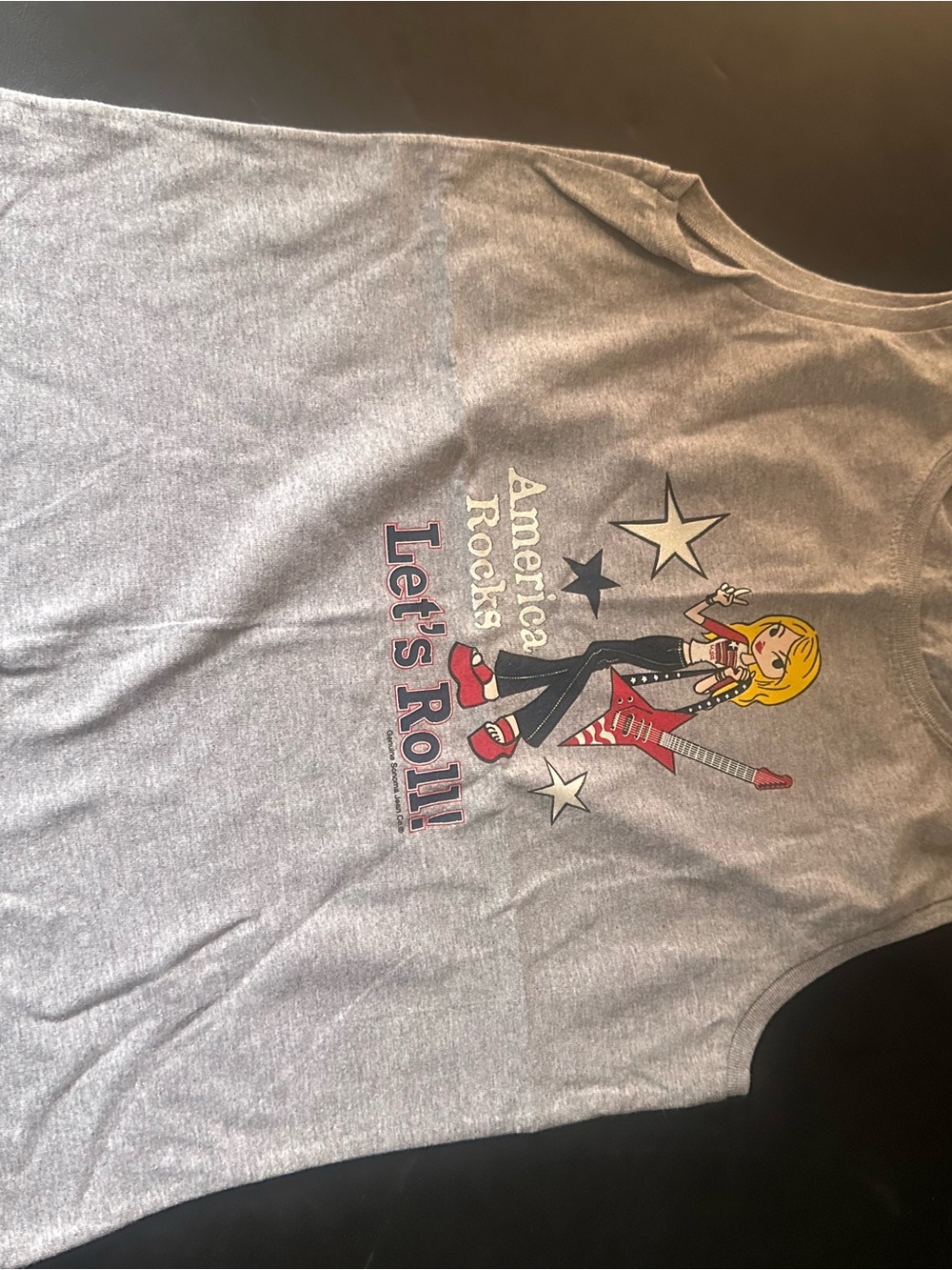 SO Gray Graphic 'Let's Roll' Tank Top with Red & Yellow Accents